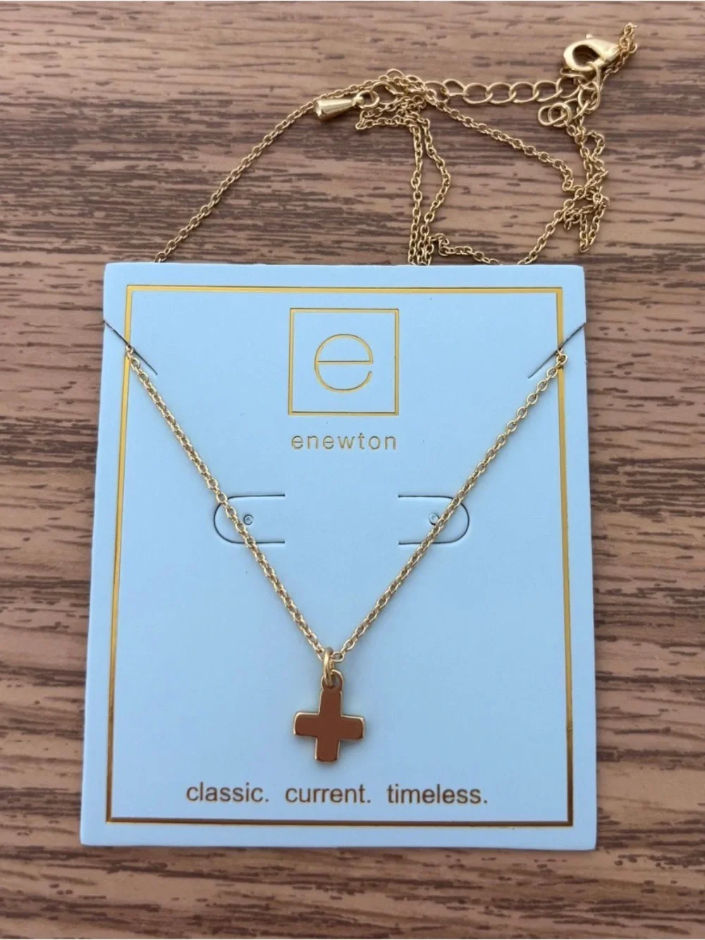 Enewton 16” gold signature small cross necklace with  NEW $52 - Picture 2 of 2